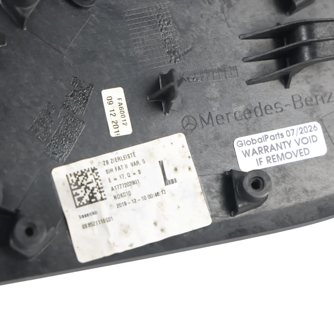 Mercedes W177 Front Door Inner Trim Cover Panel Left N/S Silver - SKU A1777202901 - Part number A1777202901
