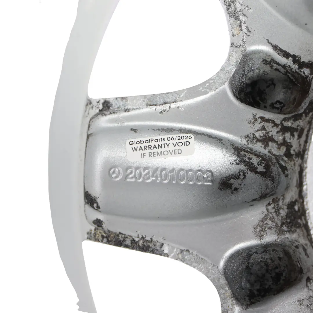 Mercedes W203 Jante Alliage Argent 15" 6J ET:31 - SKU A2034010002-2 - Numéro de pièce A2034010002