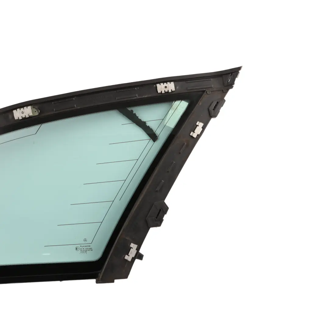 Side Glass Window Glaing Right O/S AS2 Green to Mercedes S203 Rear with Part number A2036703412 Mercedes S203 Rear Side Glass Window Glaing Right O/S AS2 Green - SKU A2036703412 - Part number A2036703412
