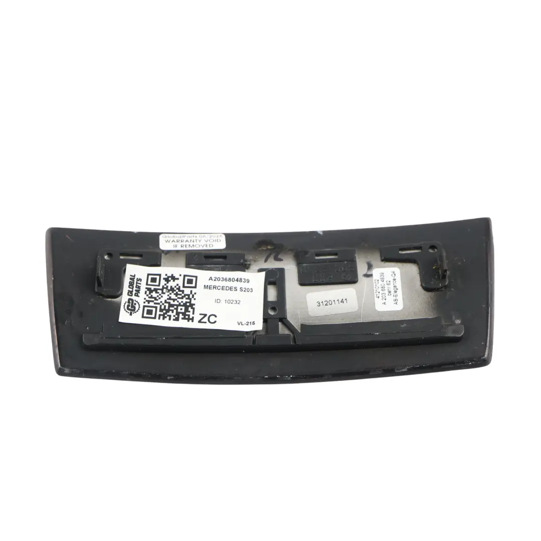 Front Centre Console Ashtray Cover Trim Panel to Mercedes S203 with Part number A2036804839 Mercedes S203 Front Centre Console Ashtray Cover Trim Panel - SKU A2036804839 - Part number A2036804839