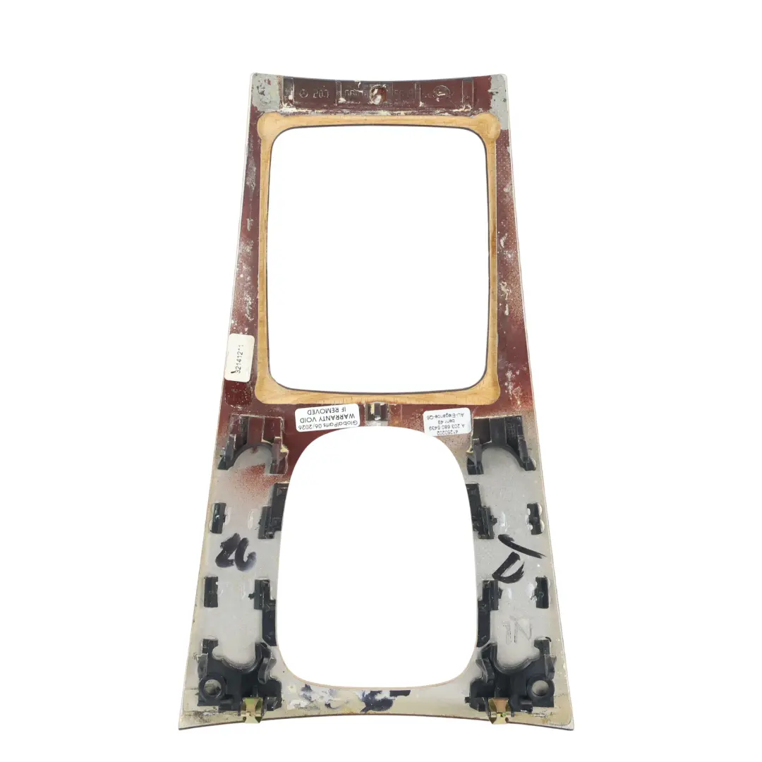 Centre Console Gear Surround Trim Cover Panel Wood to Mercedes W203 with Part number A2036805439 Mercedes W203 Centre Console Gear Surround Trim Cover Panel Wood - SKU A2036805439 - Part number A2036805439