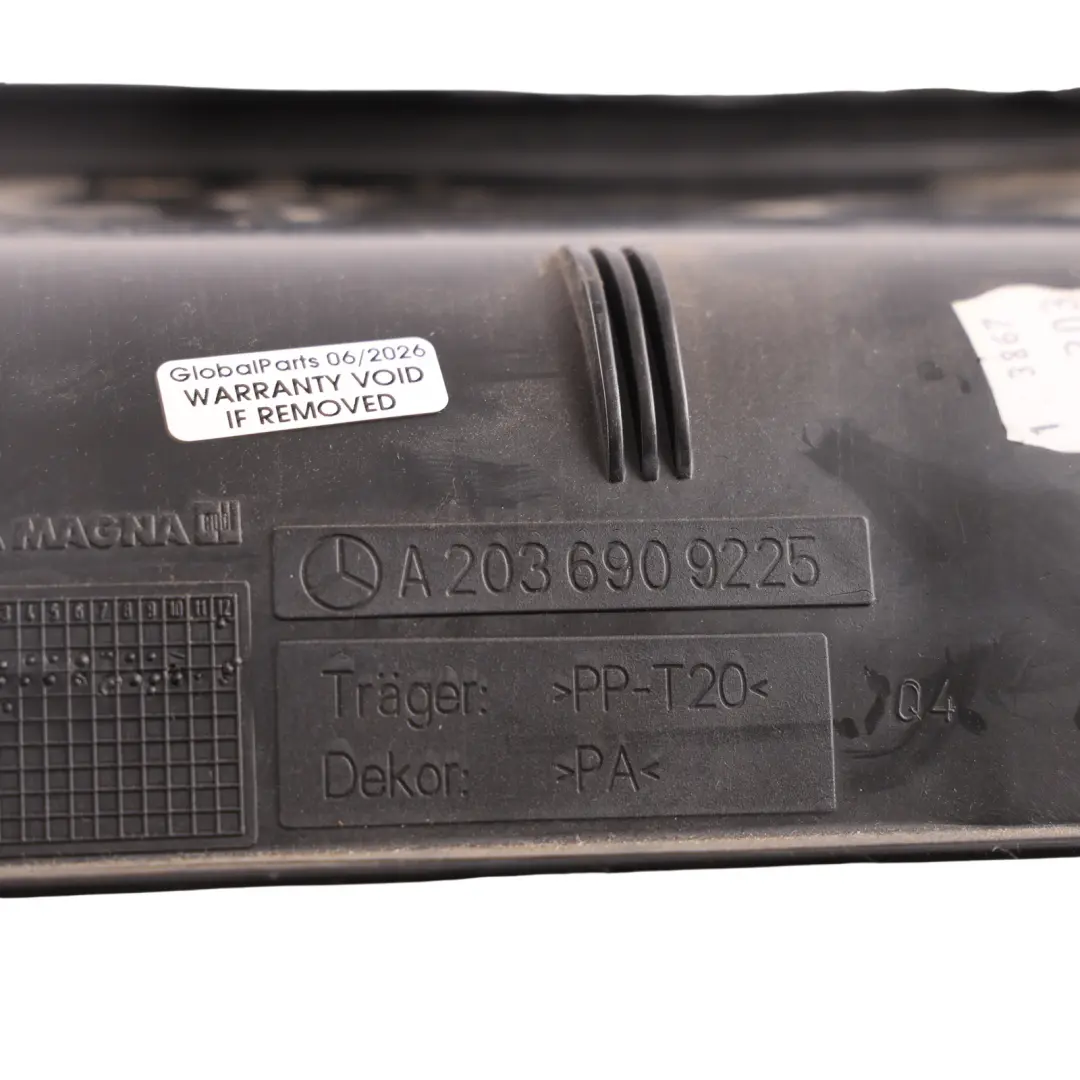 Boot Trunk Trim Right O/S Lateral Panel Grey to Mercedes W203 Estate with Part number A2036909225 Mercedes W203 Estate Boot Trunk Trim Right O/S Lateral Panel Grey - SKU A2036909225 - Part number A2036909225