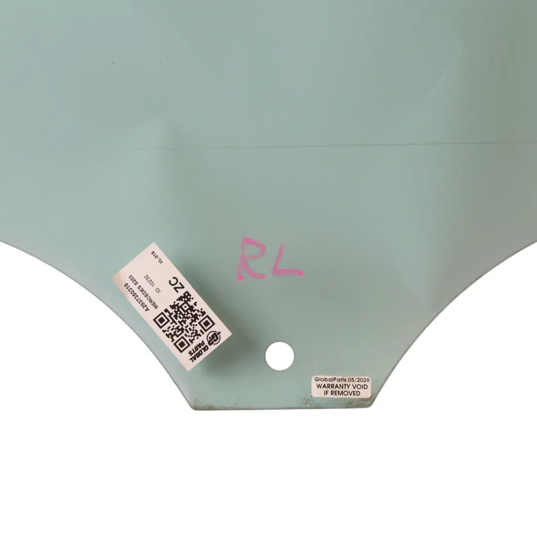 Mercedes W203 Door Window Glass Glazing Rear Left N/S Green AS2 - SKU A2037350310 - Part number A2037350310