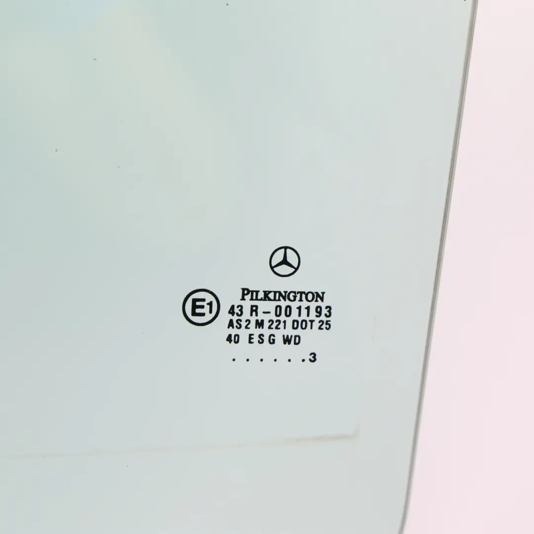 Mercedes W203 Door Window Glass Glazing Rear Left N/S Green AS2 - SKU A2037350310 - Part number A2037350310