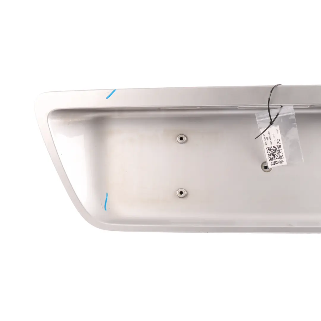 Trim Number Plate Trunk Brilliant Silver - 9744 to Mercedes S203 Estate Tailgate with Part number A2037400381 Mercedes S203 Estate Tailgate Trim Number Plate Trunk Brilliant Silver - 9744 - SKU A2037400381-BRS - Part number A2037400381