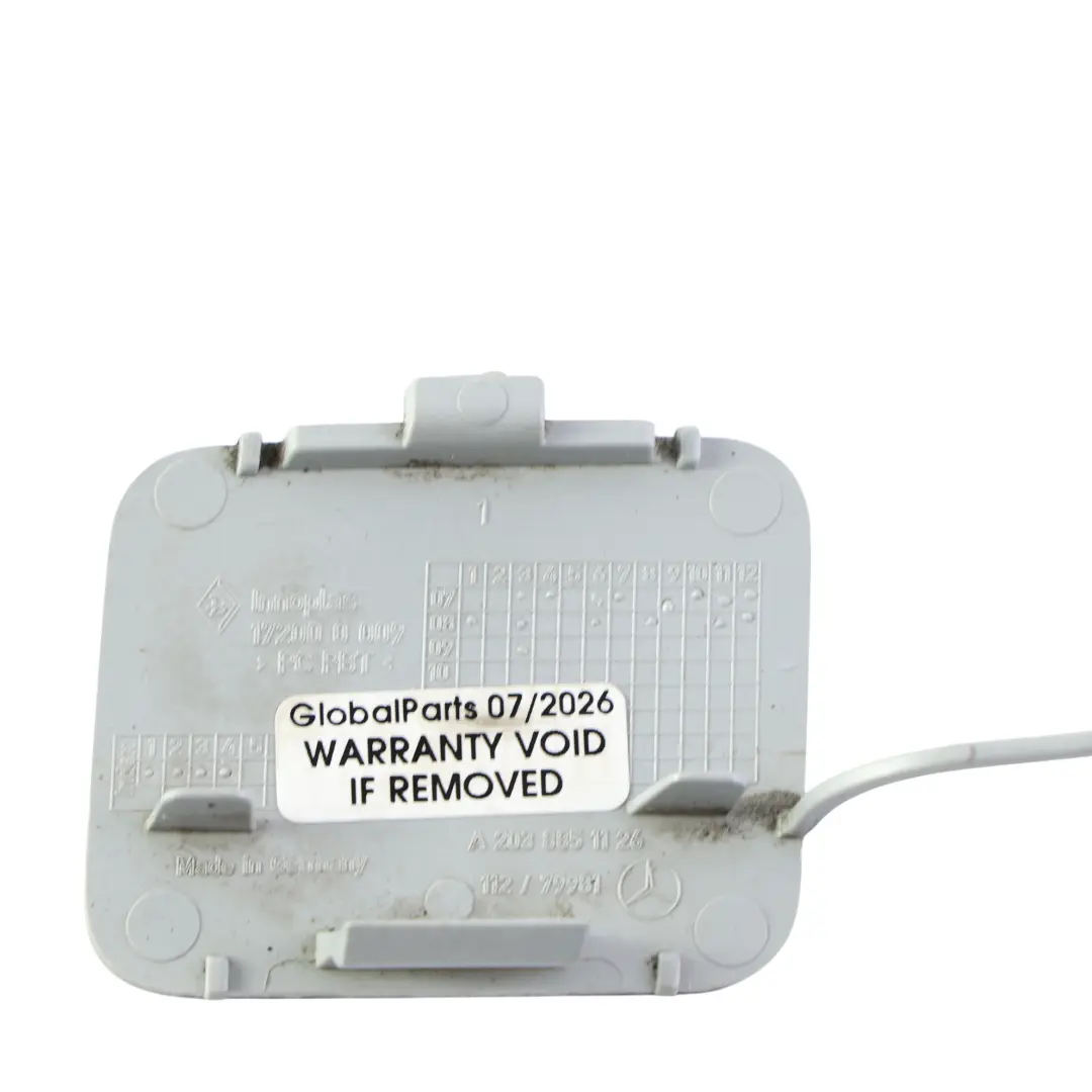 Mercedes CL203 Rear Bumper Flap Towing Eye Cover Iridium Silver 775 - SKU A2038851126-IRS - Part number A2038851126