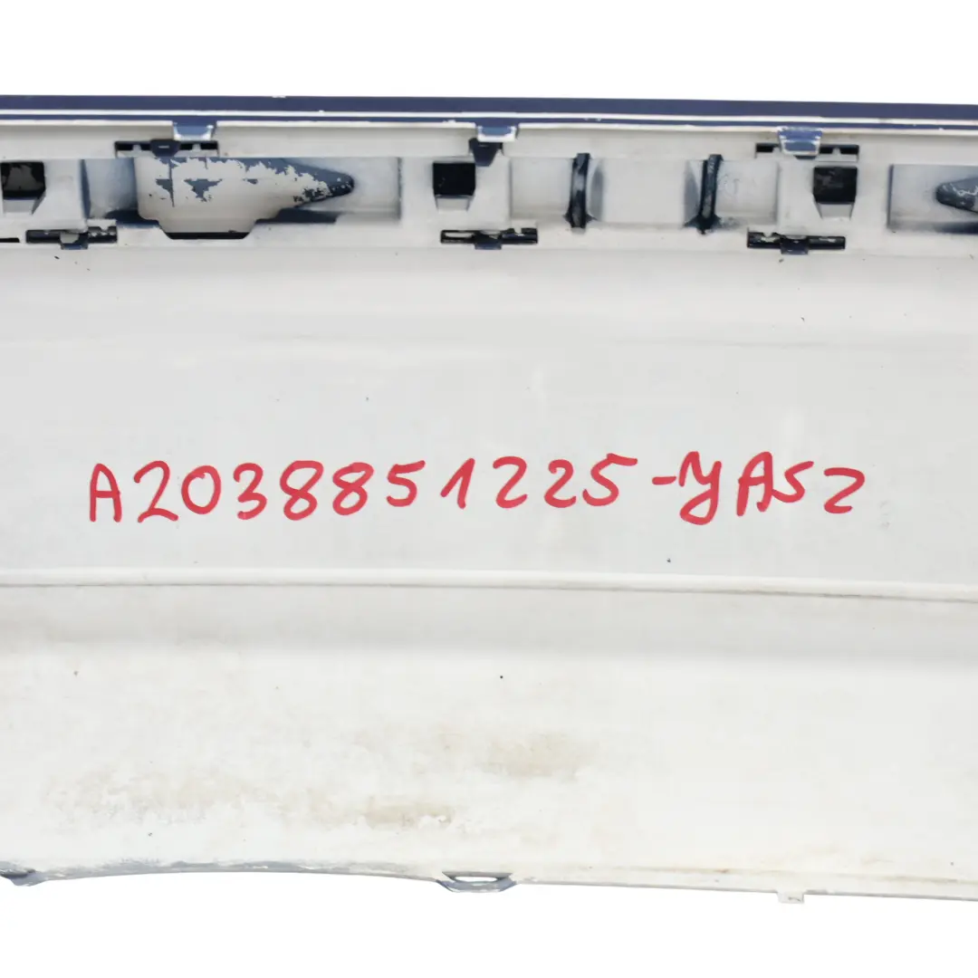 Bumper Trim Panel Cover Jaspis Blue Metallic - 345 to Mercedes CL203 Rear with Part number A2038851225 Mercedes CL203 Rear Bumper Trim Panel Cover Jaspis Blue Metallic - 345 - SKU A2038851225-JAS2 - Part number A2038851225