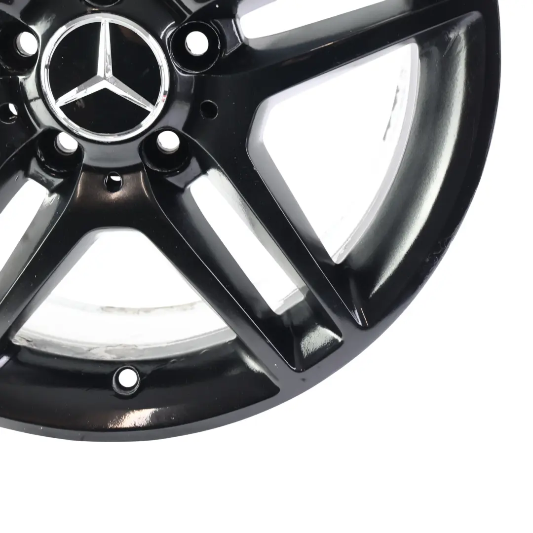 Mercedes W204 AMG Black Alloy Wheel Rim Double Spoke 17" ET:47 7.5J - SKU A2044019602-4 - Part number A2044019602