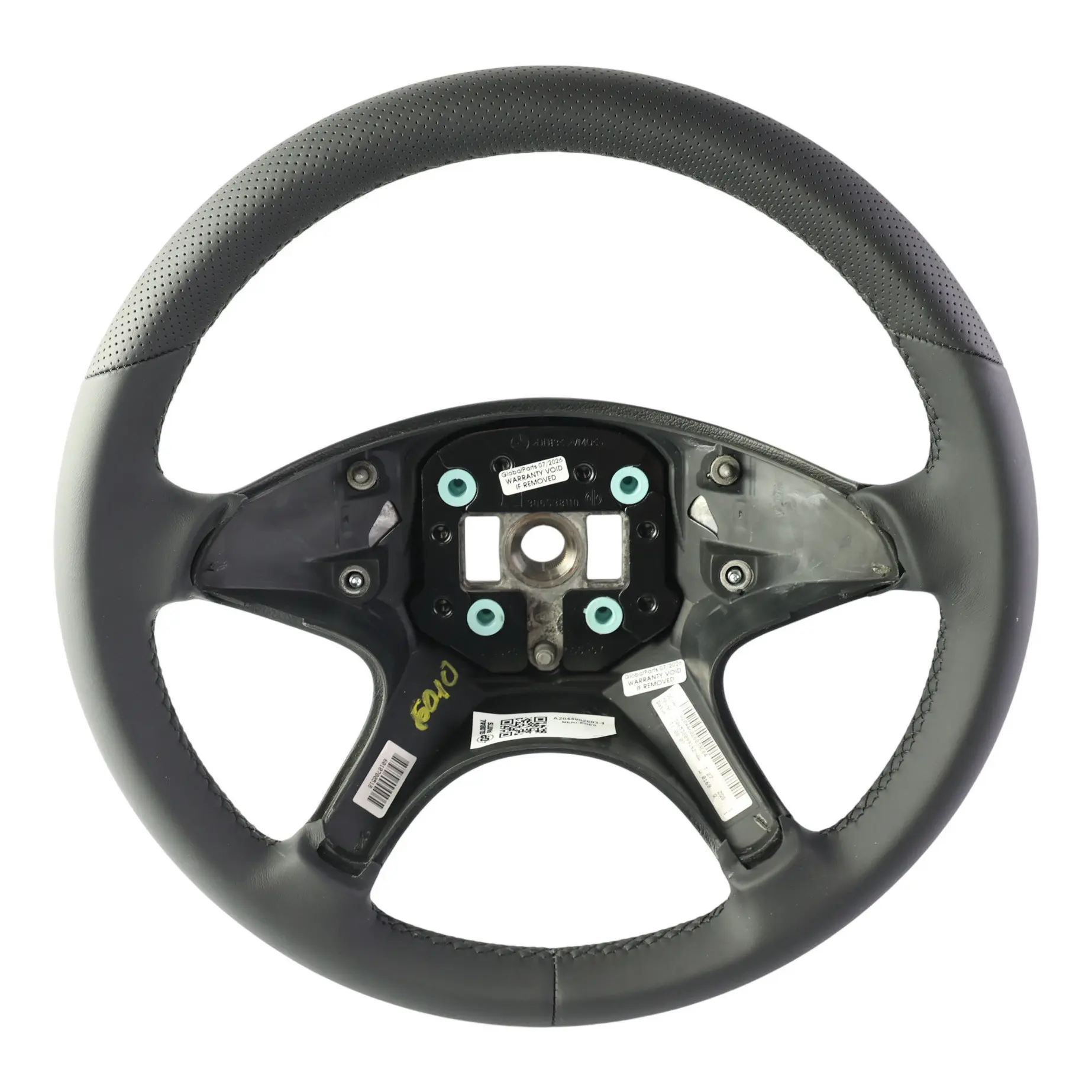 Mercedes W204 Volante NUOVO Pelle Nera A2044602603
