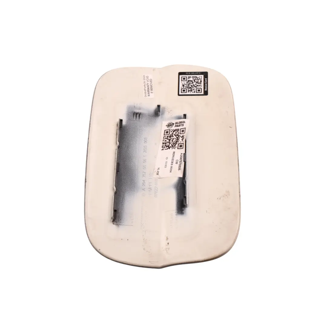 Filler Flap Cover Cap Calcite White - 650 to Mercedes W204 Coupe Fuel with Part number A2047570506 Mercedes W204 Coupe Fuel Filler Flap Cover Cap Calcite White - 650 - SKU A2047570506-CW - Part number A2047570506