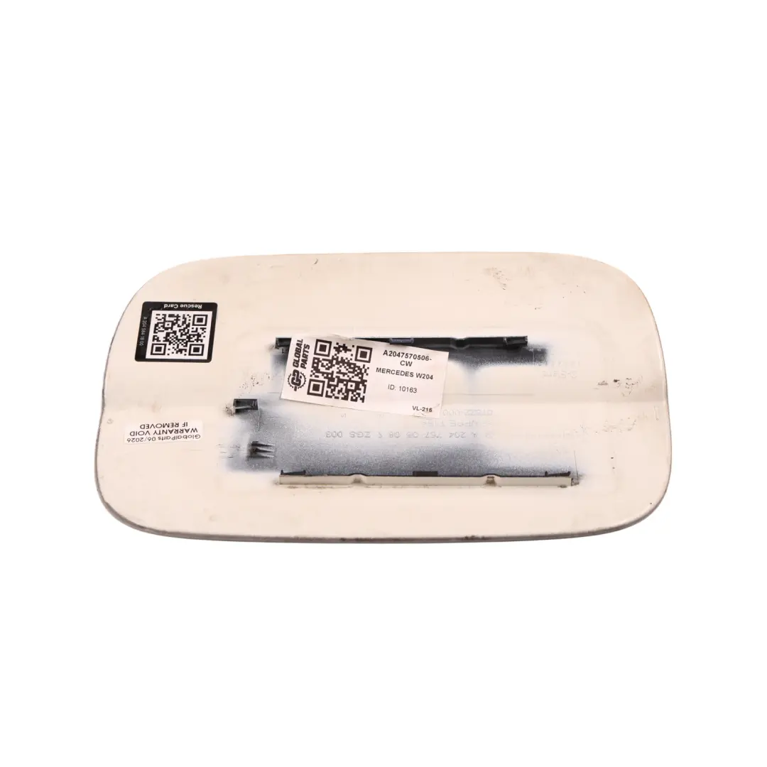 Filler Flap Cover Cap Calcite White - 650 to Mercedes W204 Coupe Fuel with Part number A2047570506 Mercedes W204 Coupe Fuel Filler Flap Cover Cap Calcite White - 650 - SKU A2047570506-CW - Part number A2047570506