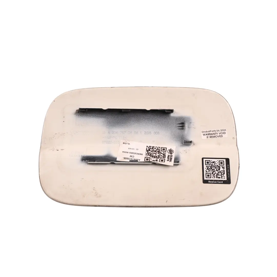Mercedes W204 Coupe Fuel Filler Flap Cover Cap Calcite White - 650 - SKU A2047570506-CW - Part number A2047570506