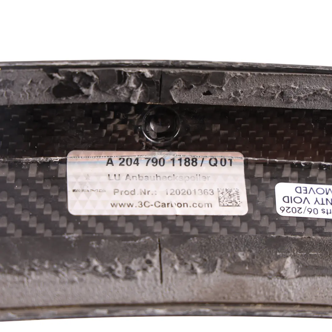 Mercedes C204 C63 AMG Alerón Trasero Carbono Tapa Maletero - SKU A2047901188 - Número de pieza A2047901188