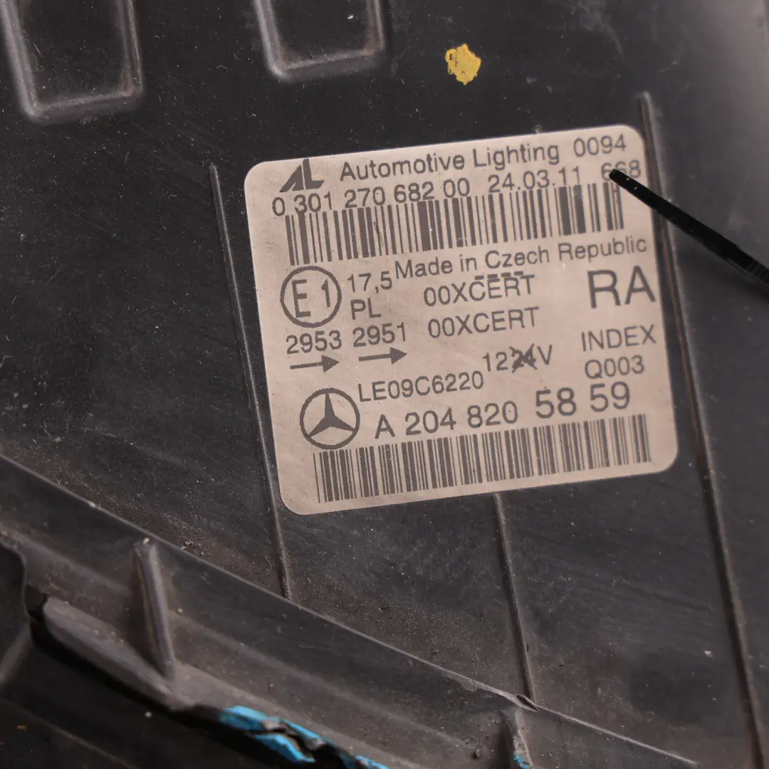 Mercedes W204 Headlamp Headlight Xenon Lamp Light Front Right O/S - SKU A2048205859 - Part number A2048205859