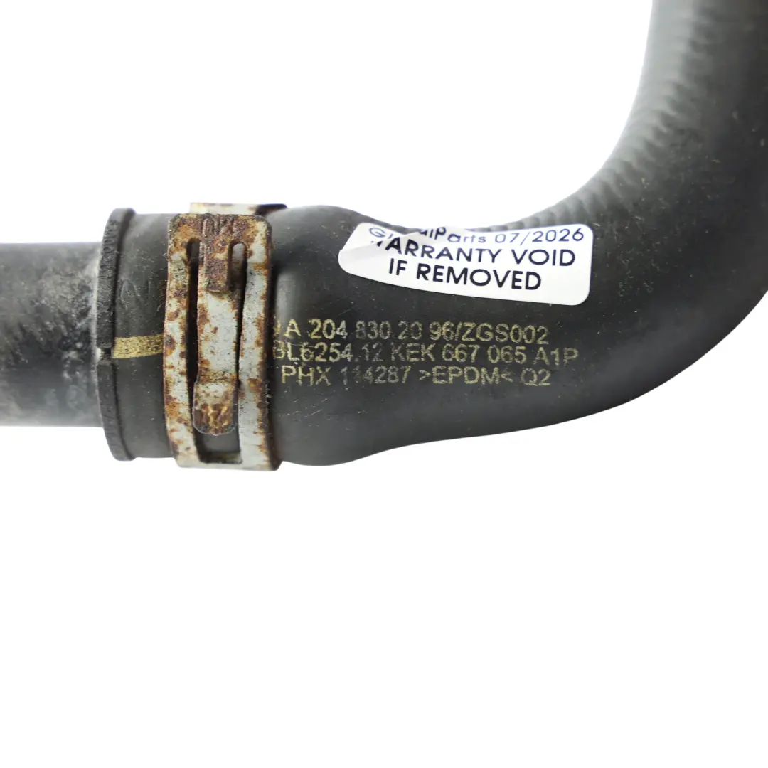 Mercedes W204 Motor Kühlmittel Wasser Schlauch Rohr Leitung - SKU A2048302096 - Teilenummer A2048302096