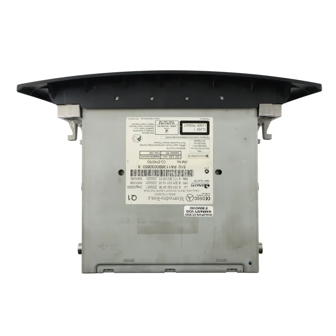 Autoradio Lecteur CD Unité Centrale pour Mercedes W204 à propos du numéro de pièce A2049004406 Mercedes W204 Autoradio Lecteur CD Unité Centrale - SKU A2049004406 - Numéro de pièce A2049004406