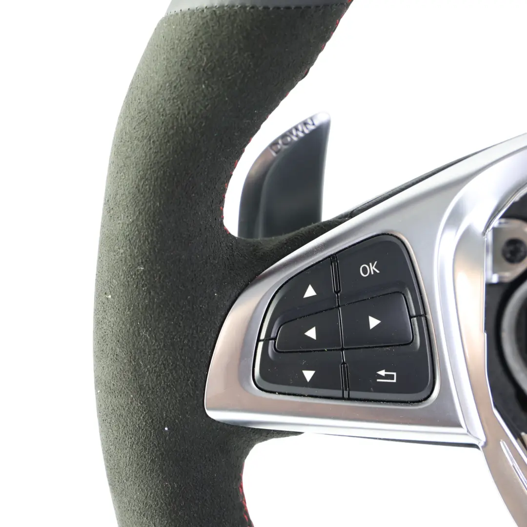 Lenkrad NEU Leder Alcantara Schaltwippen für Mercedes W205 AMG mit Teilenummer A2054602703 Mercedes W205 AMG Lenkrad NEU Leder Alcantara Schaltwippen - SKU A2054602703-1 - Teilenummer A2054602703