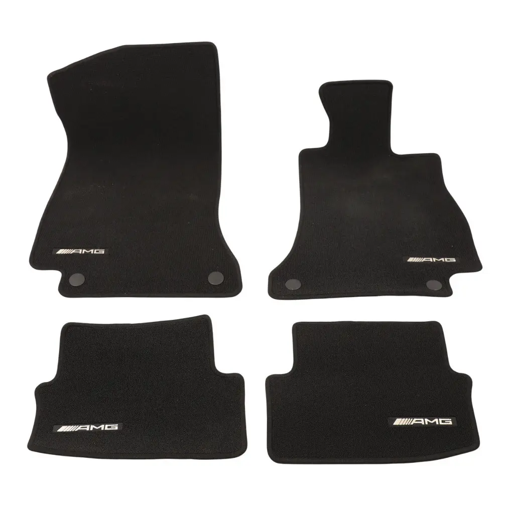 Mercedes C205 AMG Interior Carpet Floor Mats Black Front Rear Set A2056802601