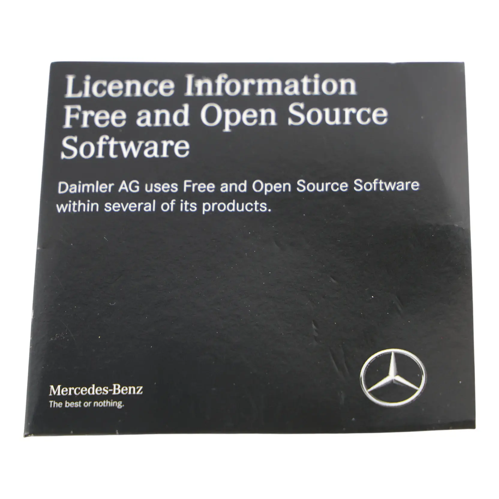 Mercedes C205 Lizenz Information Freie und Open Source Software CD A2058277400