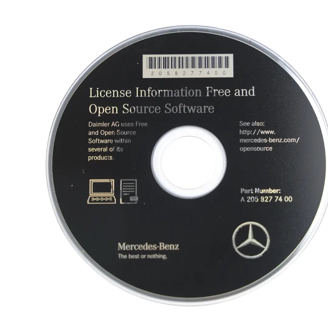 Mercedes C205 CD Logiciel Libre et Open Source Informations Licence - SKU A2058277400 - Numéro de pièce A2058277400