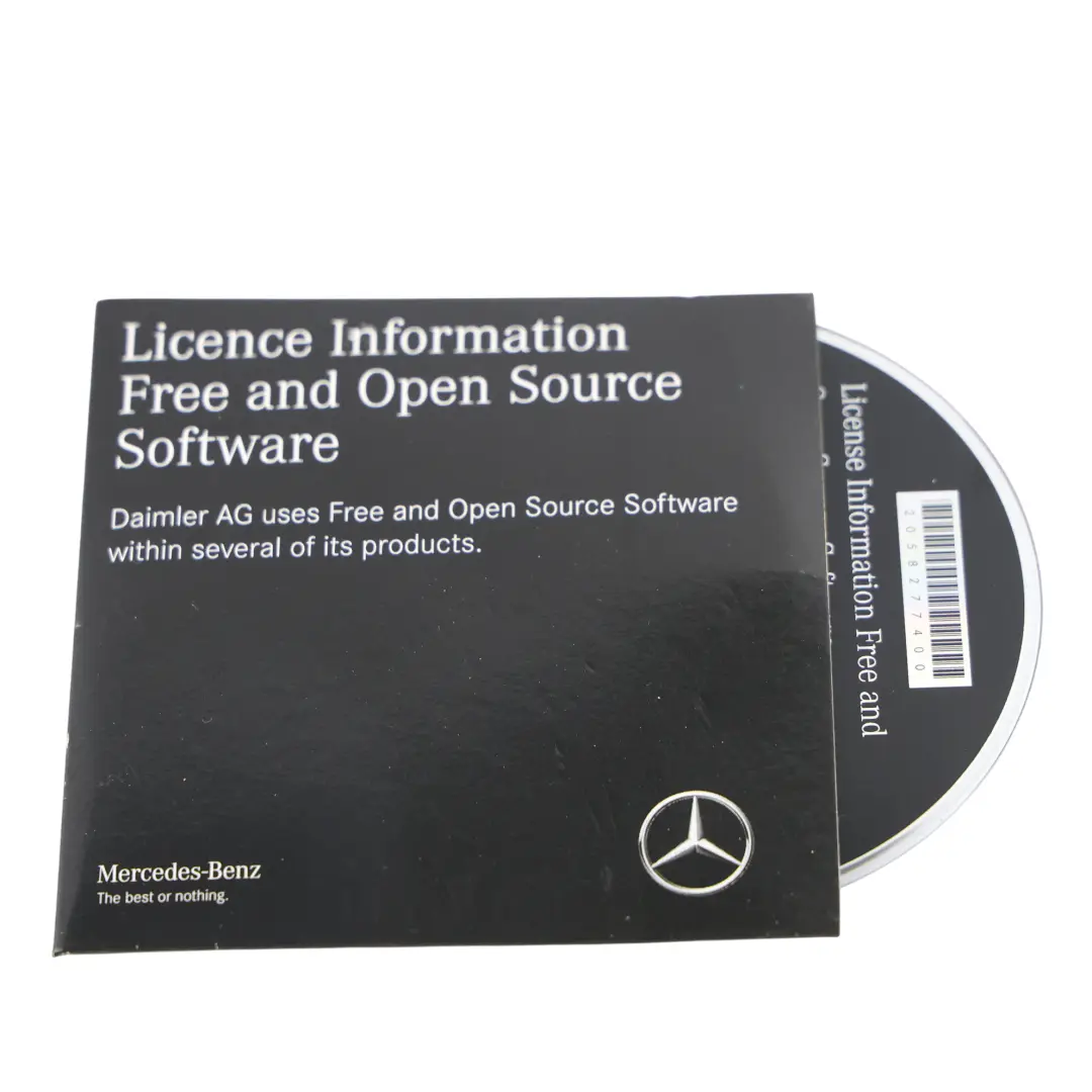 Płyta CD Licencja Oprogramowanie Open Source do Mercedes C205 o numerze A2058277400 Mercedes C205 Płyta CD Licencja Oprogramowanie Open Source - SKU A2058277400 - Numer Części A2058277400