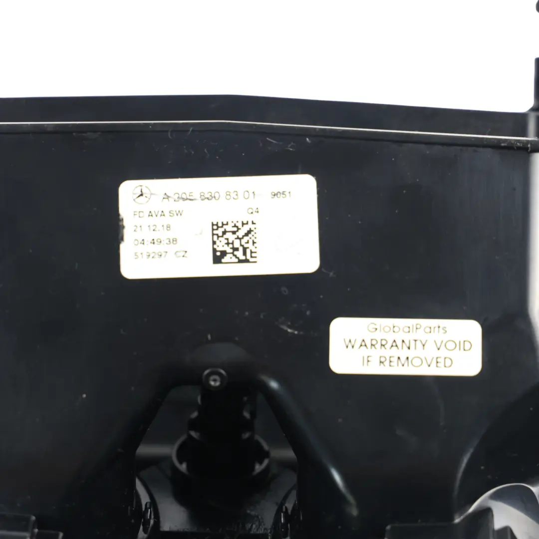 Centre Console Rear Air Vent Storage Tray Trim Black to Mercedes W205 with Part number A2058308301 Mercedes W205 Centre Console Rear Air Vent Storage Tray Trim Black - SKU A2058308301-5 - Part number A2058308301
