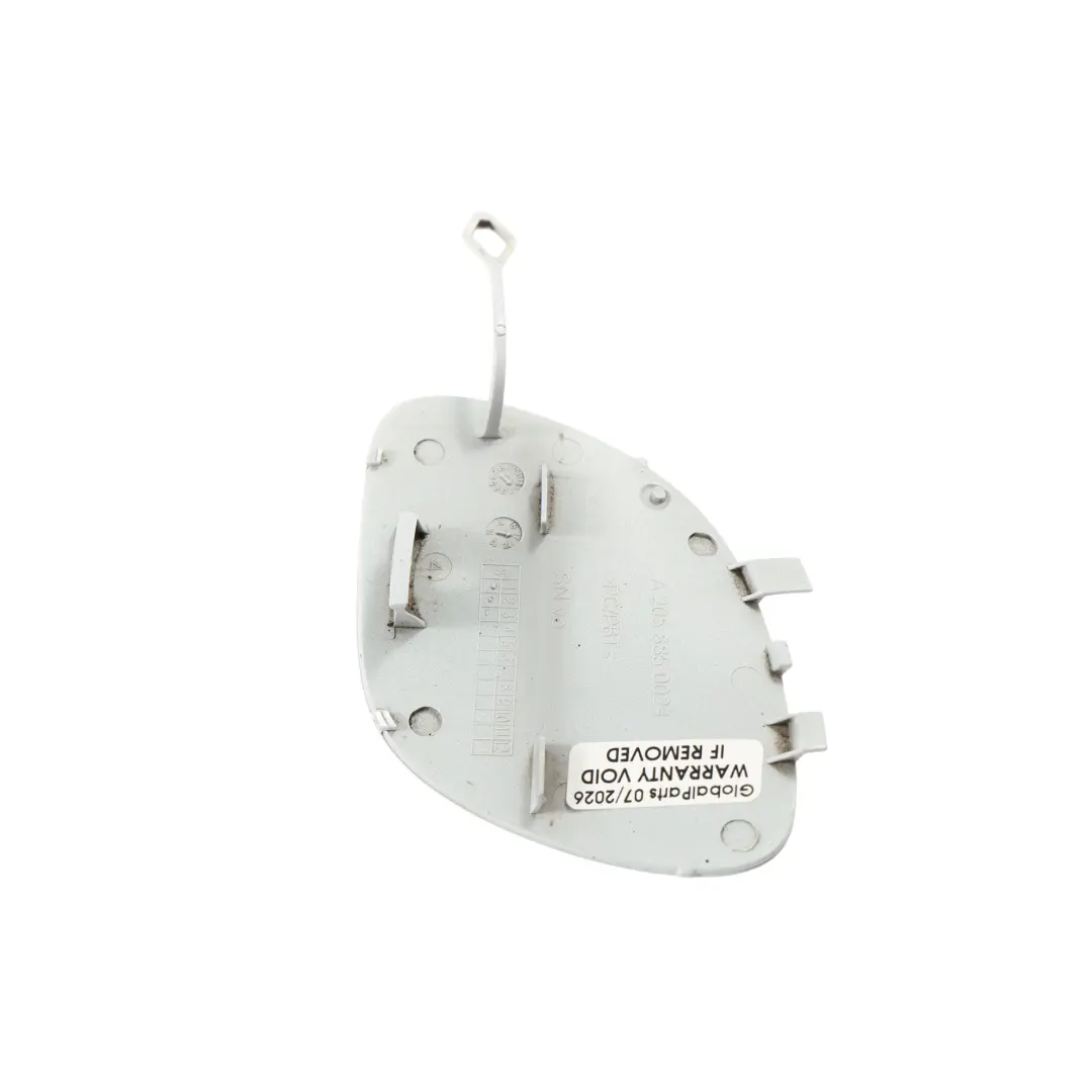 Front Bumper Tow Eye Cap Polar White - 149 to Mercedes S205 C205 with Part number A2058850024 Mercedes S205 C205 Front Bumper Tow Eye Cap Polar White - 149 - SKU A2058850024-POL - Part number A2058850024