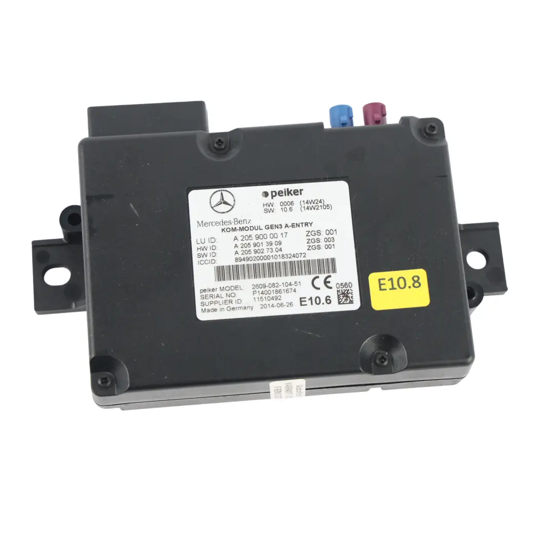 Mercedes W176 W205 W212 Telematik Kommunikation Steuergerät ECU - SKU A2059000017 - Teilenummer A2059000017