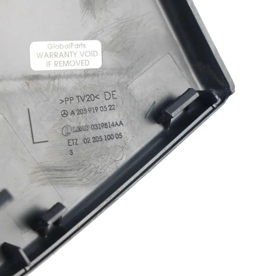 Pannello Rivestimento Sedile Anteriore Sinistro per Mercedes W205 X253 con numero di parte A2059190522 Mercedes W205 X253 Pannello Rivestimento Sedile Anteriore Sinistro - SKU A2059190522-1 - Numero di parte A2059190522