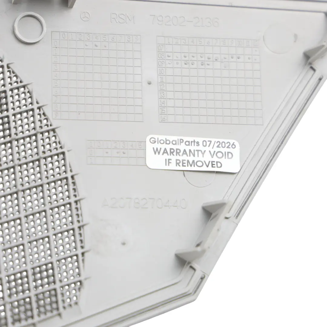 W207 Speaker Cover Rear Right O/S Quarter Loudspeaker Trim to Mercedes with Part number A2078270440 Mercedes W207 Speaker Cover Rear Right O/S Quarter Loudspeaker Trim - SKU A2078270440-1 - Part number A2078270440
