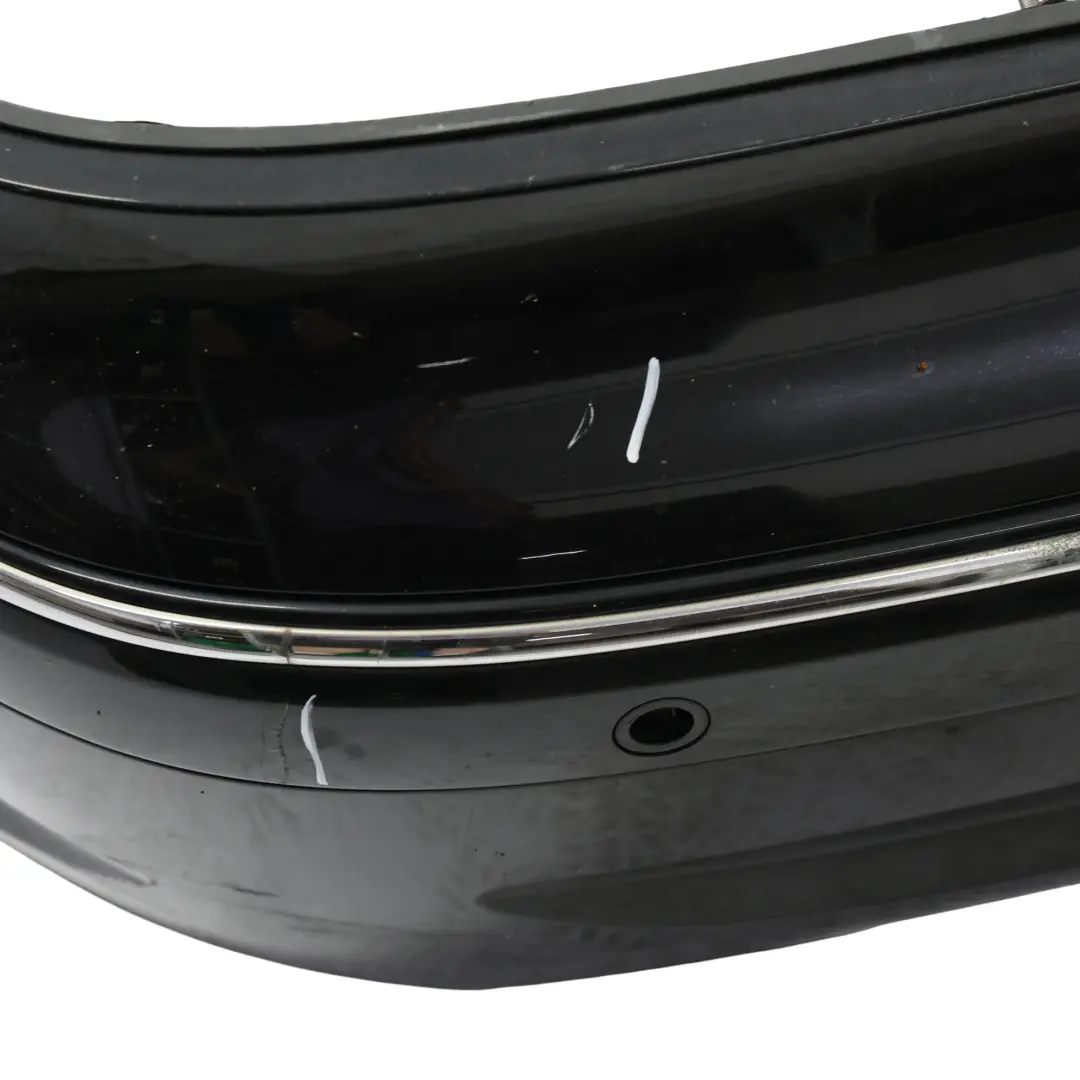 Bumper Mercedes W209 Trim Panel Covering Obsidian Black Metallic - 197 to Rear with Part number A2098851625 Rear Bumper Mercedes W209 Trim Panel Covering Obsidian Black Metallic - 197 - SKU A2098851625-OB - Part number A2098851625