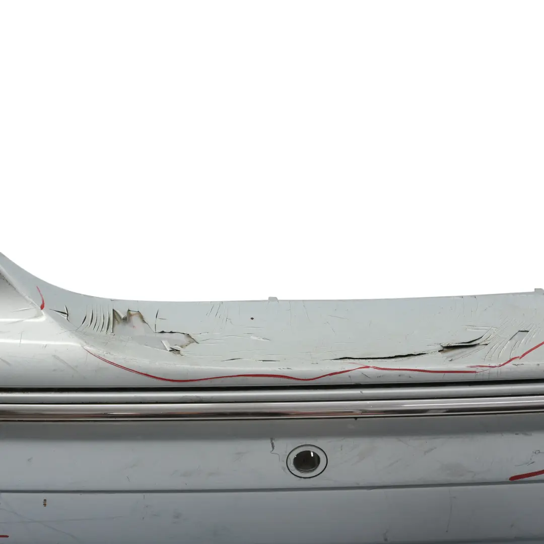 Bumper AMG Trim Panel Covering Tellurium Silver - 762 to Mercedes W209 Rear with Part number A2098851725 Mercedes W209 Rear Bumper AMG Trim Panel Covering Tellurium Silver - 762 - SKU A2098851725-TES - Part number A2098851725