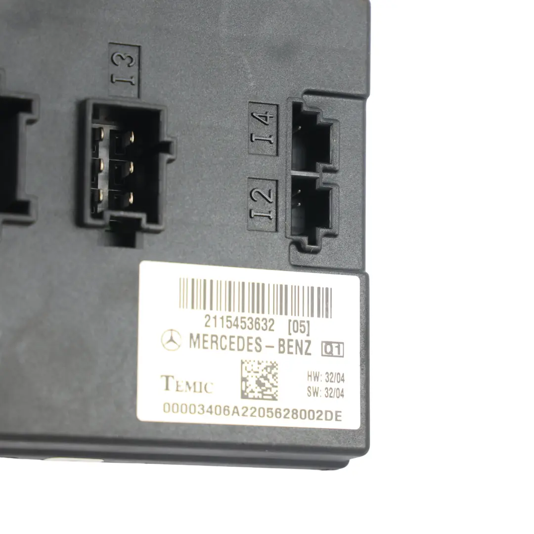 Body Control Module ECU Passenger Side to Mercedes S211 W211 C219 with Part number A2115453632 Mercedes S211 W211 C219 Body Control Module ECU Passenger Side - SKU A2115453632 - Part number A2115453632