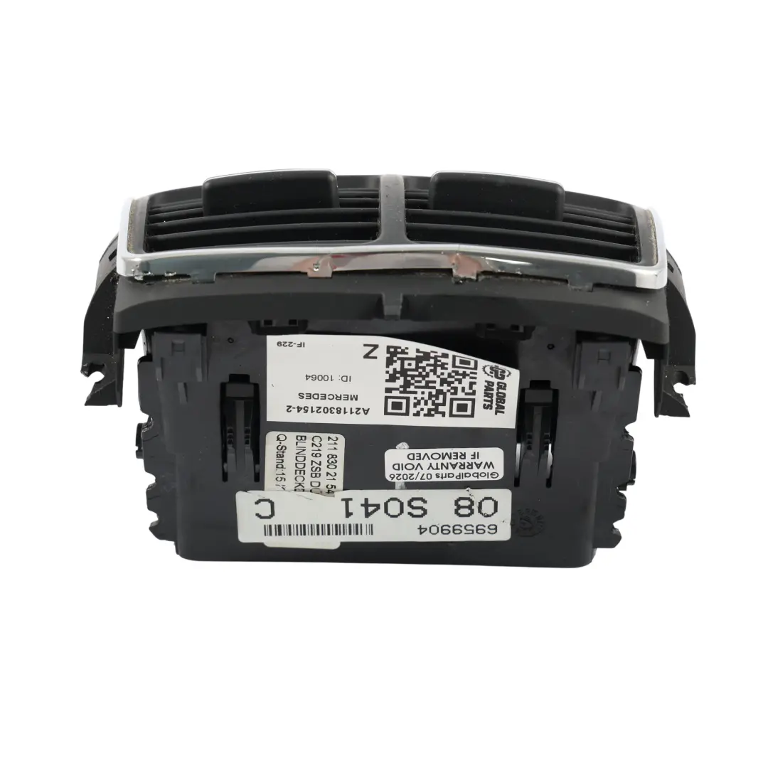 W219 Griglia Bocchetta Aria Centrale Console Posteriore per Mercedes con numero di parte A2118302154 Mercedes W219 Griglia Bocchetta Aria Centrale Console Posteriore - SKU A2118302154-2 - Numero di parte A2118302154