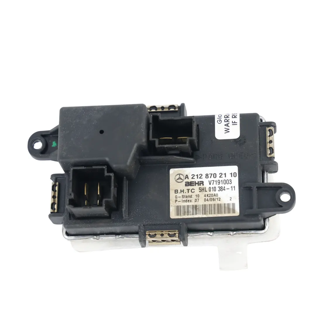  Heizungsgebläse Motor Mercedes W204 W207 W212 Widerstand Regler - SKU A2128702110 - Teilenummer A2128702110
