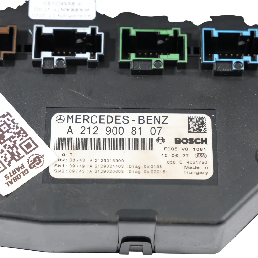 Centralina Scatola Fusibili Relè SAM Anteriore per Mercedes W204 con numero di parte A2129008107 Mercedes W204 Centralina Scatola Fusibili Relè SAM Anteriore - SKU A2129008107 - Numero di parte A2129008107