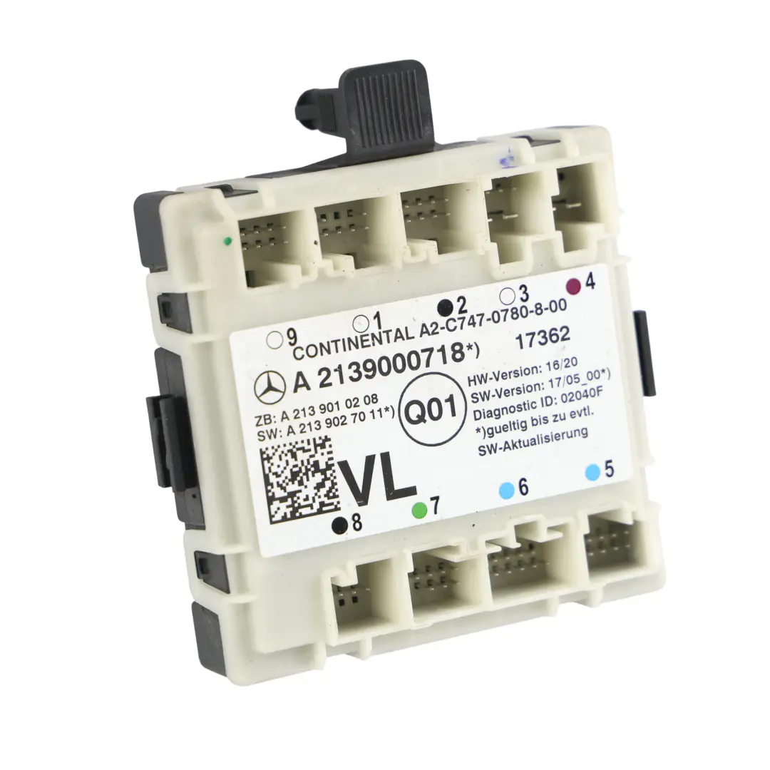Mercedes W213 Front Door Control Unit Module Left N/S - SKU A2139000718 - Part number A2139000718