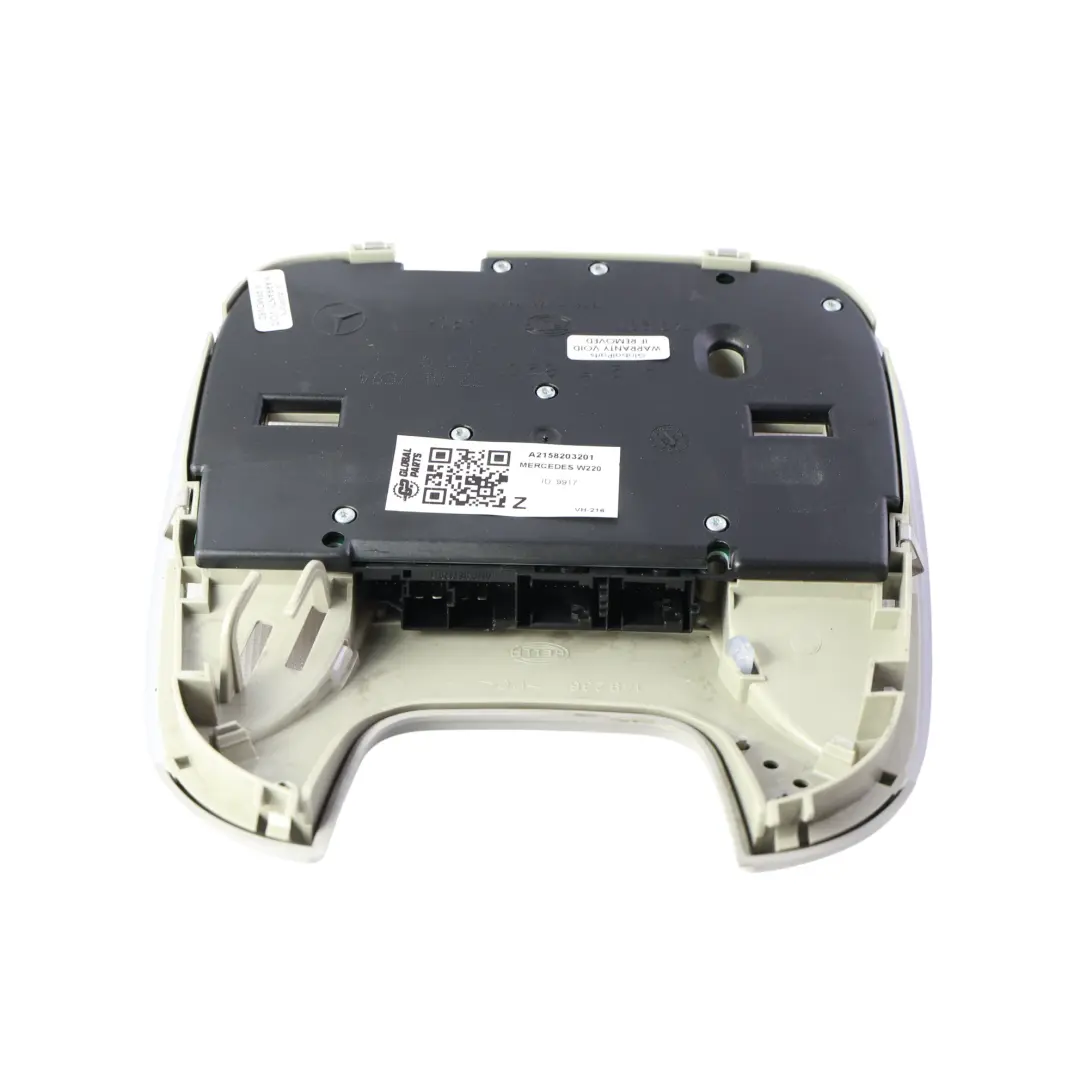 Roof Mounted Interior Light Courtesy Reading Lamp to Mercedes W220 with Part number A2158203201 Mercedes W220 Roof Mounted Interior Light Courtesy Reading Lamp - SKU A2158203201 - Part number A2158203201