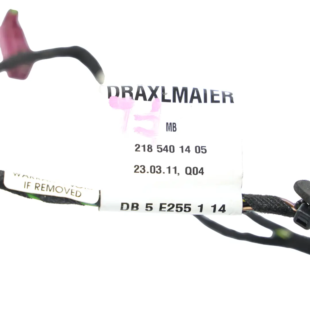 Front Door Wiring Harness Loom Passenger Side to Mercedes CLS C218 with Part number A2185403005 Mercedes CLS C218 Front Door Wiring Harness Loom Passenger Side - SKU A2185403005-1 - Part number A2185403005