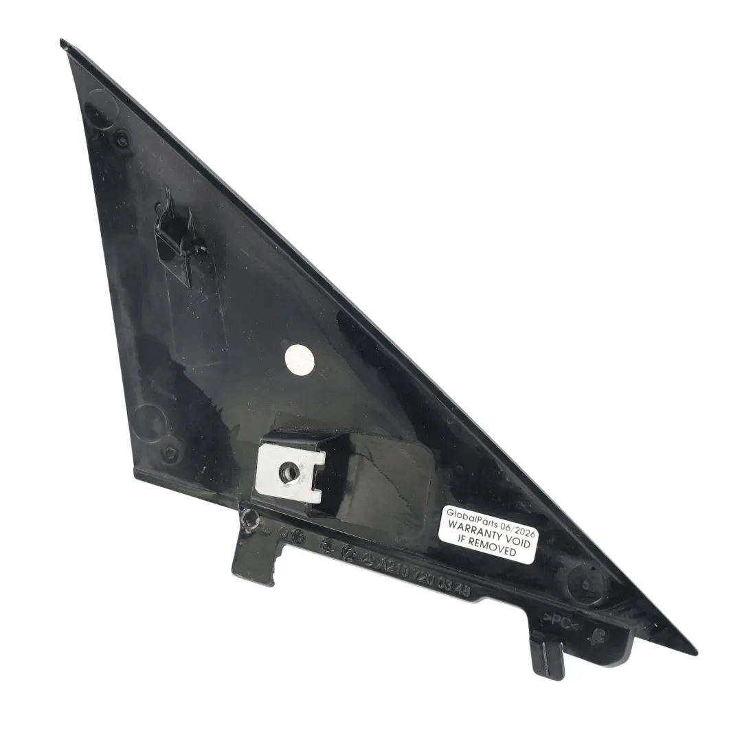 W218 Wing Mirror Triangle Front Left N/S Trim Covering Panel Black to Mercedes with Part number A2187200348 Mercedes W218 Wing Mirror Triangle Front Left N/S Trim Covering Panel Black - SKU A2187200348 - Part number A2187200348