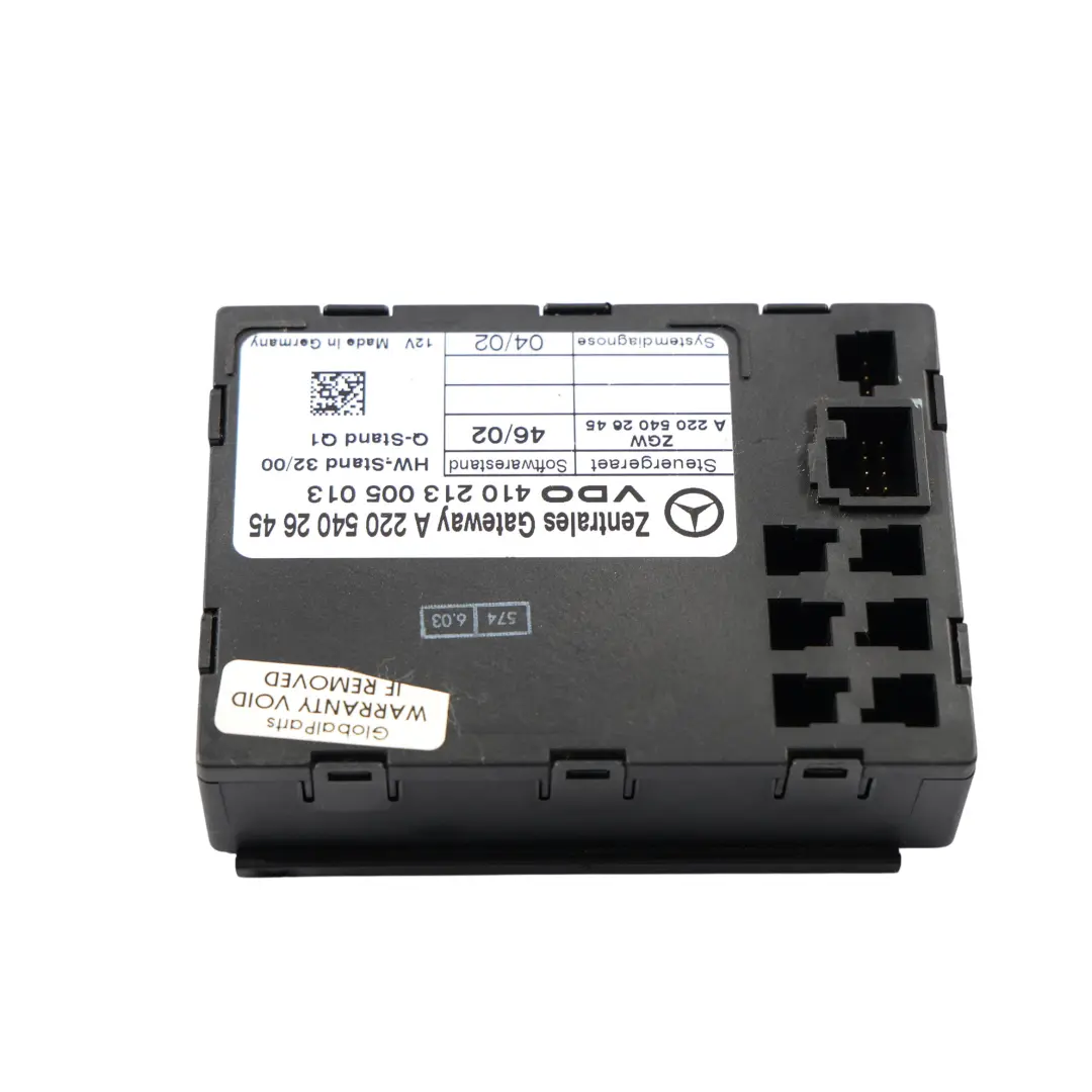 Modulo Gateway Unità Diagnosi Sistema per Mercedes C215 W220 R230 con numero di parte A2205402645 Mercedes C215 W220 R230 Modulo Gateway Unità Diagnosi Sistema - SKU A2205402645 - Numero di parte A2205402645