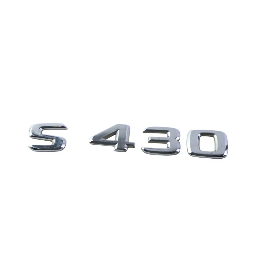 Heck Kofferraum Schriftzug S430 Emblem Abzeichen für Mercedes W220 mit Teilenummer A2208170315 Mercedes W220 Heck Kofferraum Schriftzug S430 Emblem Abzeichen - SKU A2208170315 - Teilenummer A2208170315