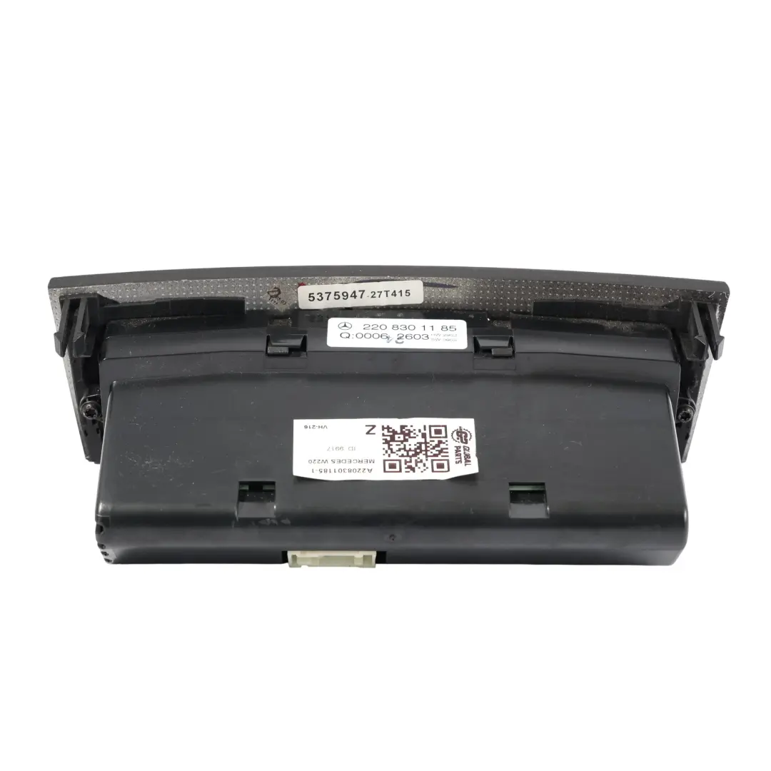 Unidad Control Climatizador A/C Panel para Mercedes C215 W220 con número de pieza A2208301185 Mercedes C215 W220 Unidad Control Climatizador A/C Panel - SKU A2208301185-1 - Número de pieza A2208301185