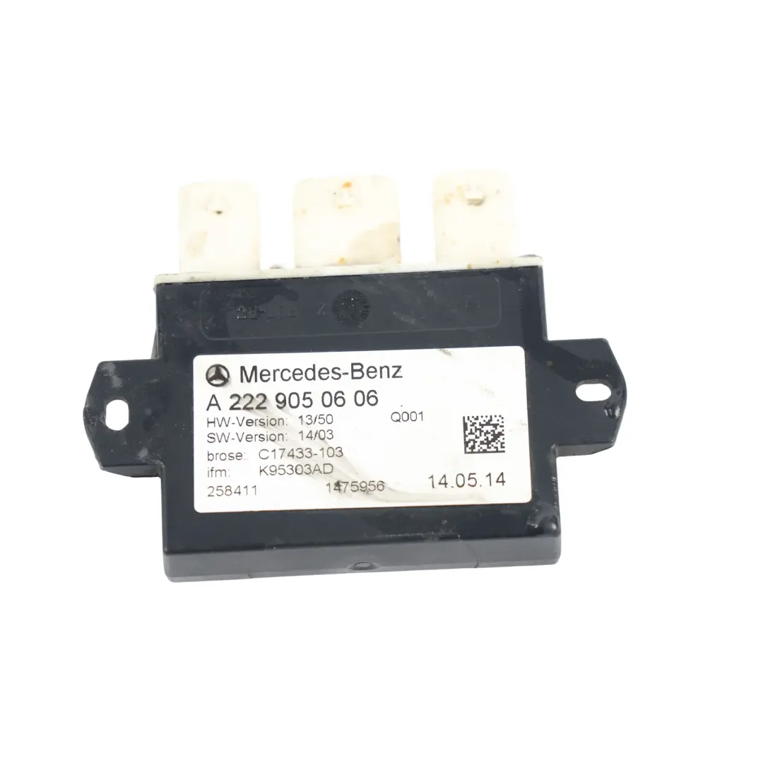 Módulo Control Tapa Maletero para Mercedes W205 W212 S212 C217 con número de pieza A2229050606 Mercedes W205 W212 S212 C217 Módulo Control Tapa Maletero - SKU A2229050606 - Número de pieza A2229050606
