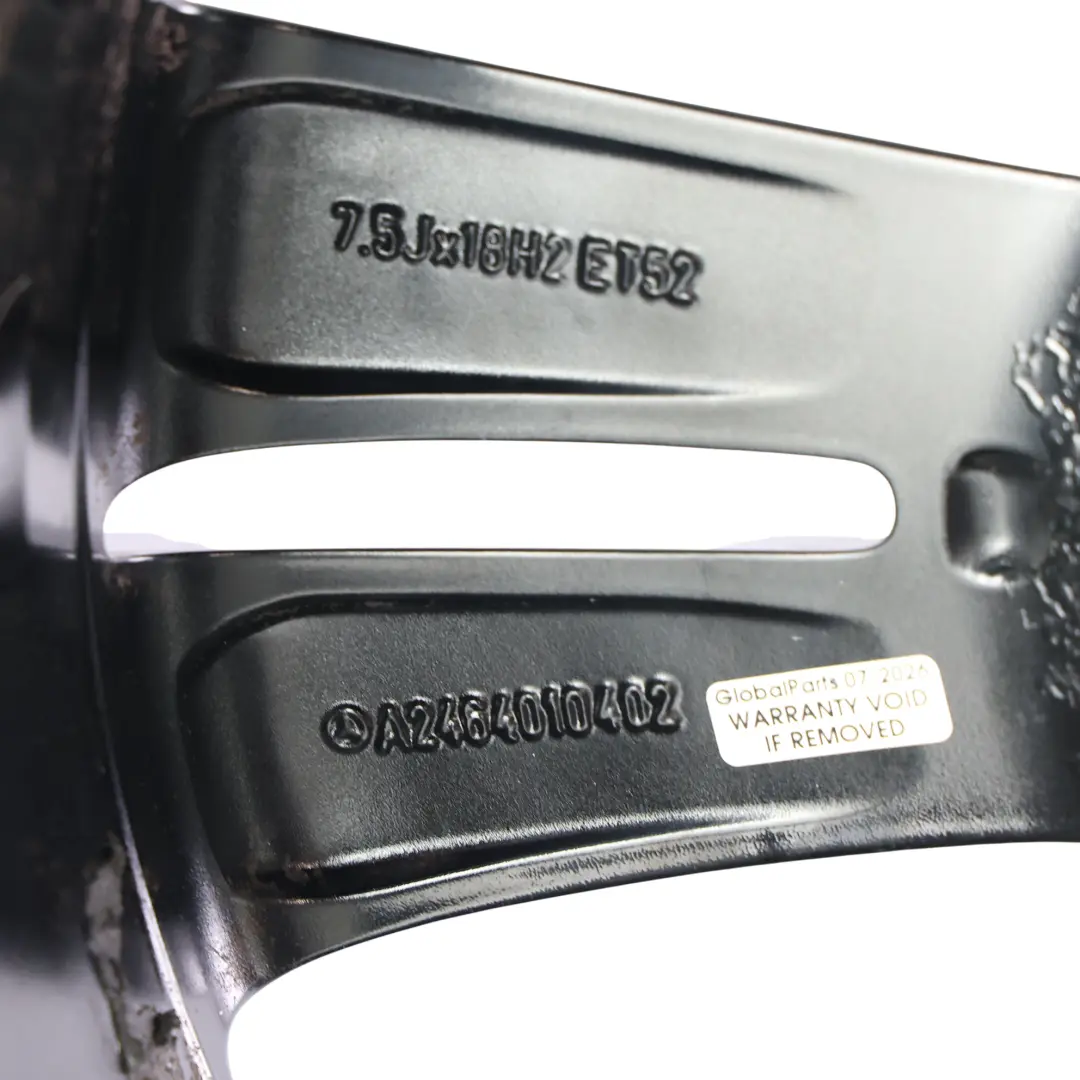 Mercedes W176 Felga Aluminiowa 18" ET:52 7,5J - SKU A2464010402-1 - Numer Części A2464010402