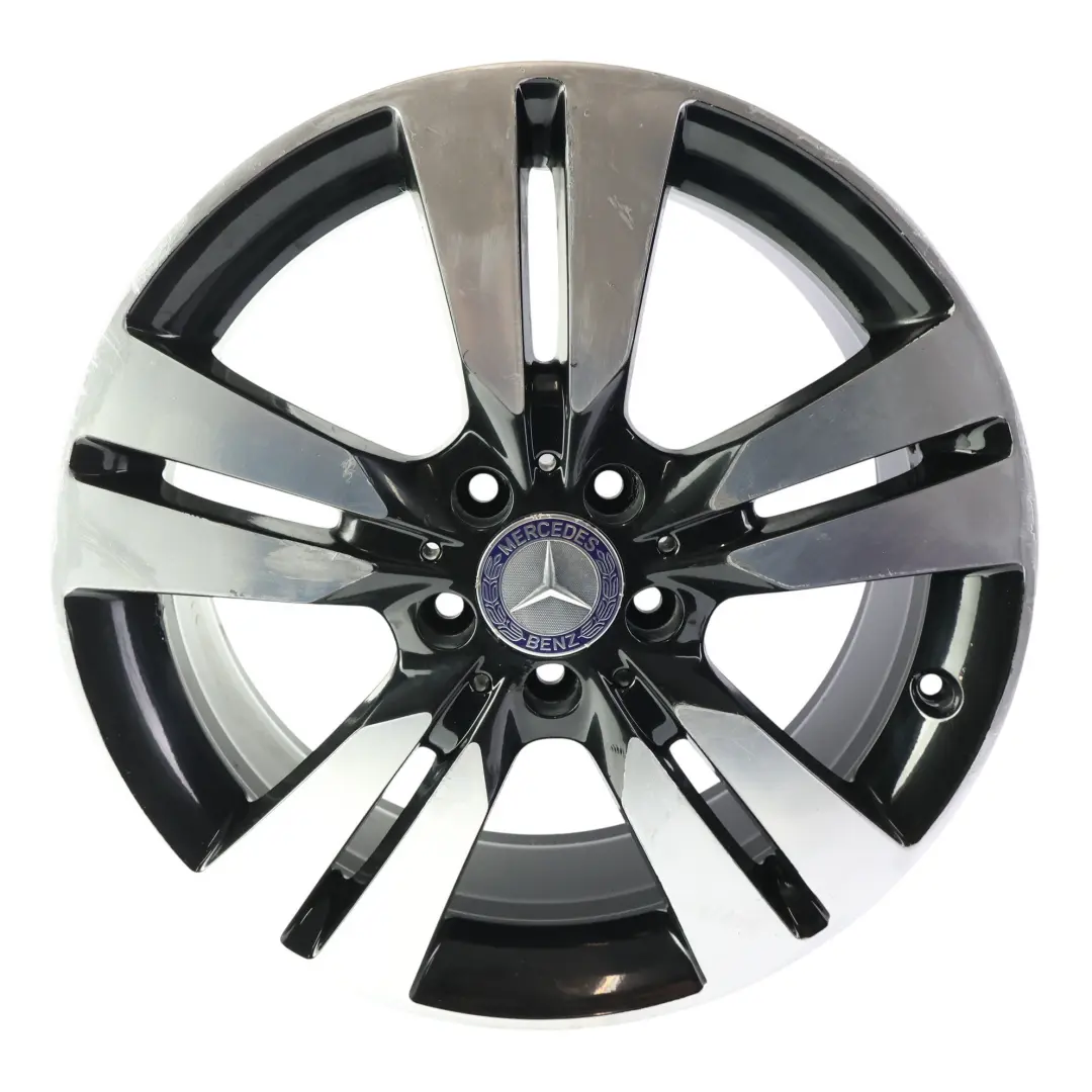Alloy Wheel Rim 18" ET:52 7,5J 5 Double Spoke to Mercedes W176 Black with Part number A2464010402 Mercedes W176 Black Alloy Wheel Rim 18" ET:52 7,5J 5 Double Spoke - SKU A2464010402-3 - Part number A2464010402