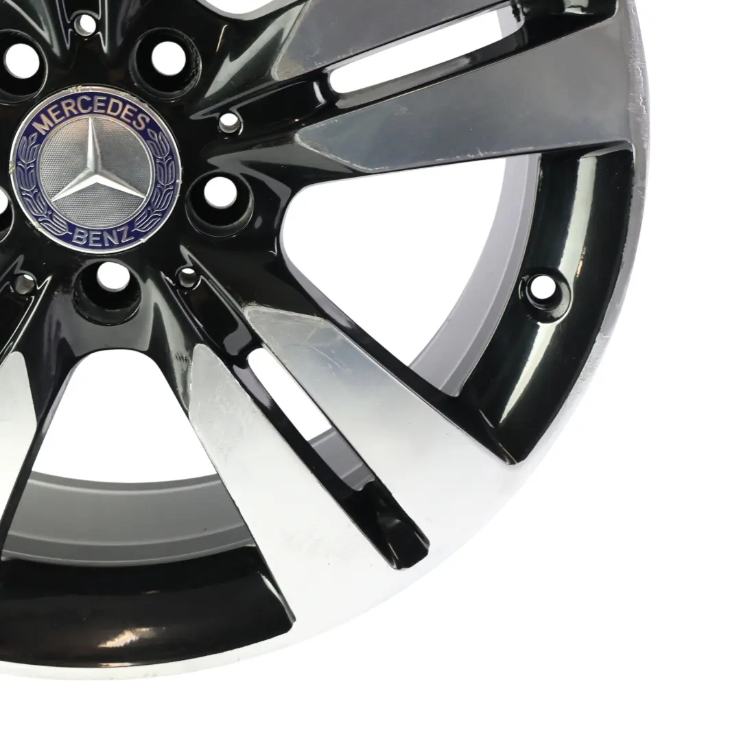Mercedes W176 Black Alloy Wheel Rim 18" ET:52 7,5J 5 Double Spoke - SKU A2464010402-3 - Part number A2464010402