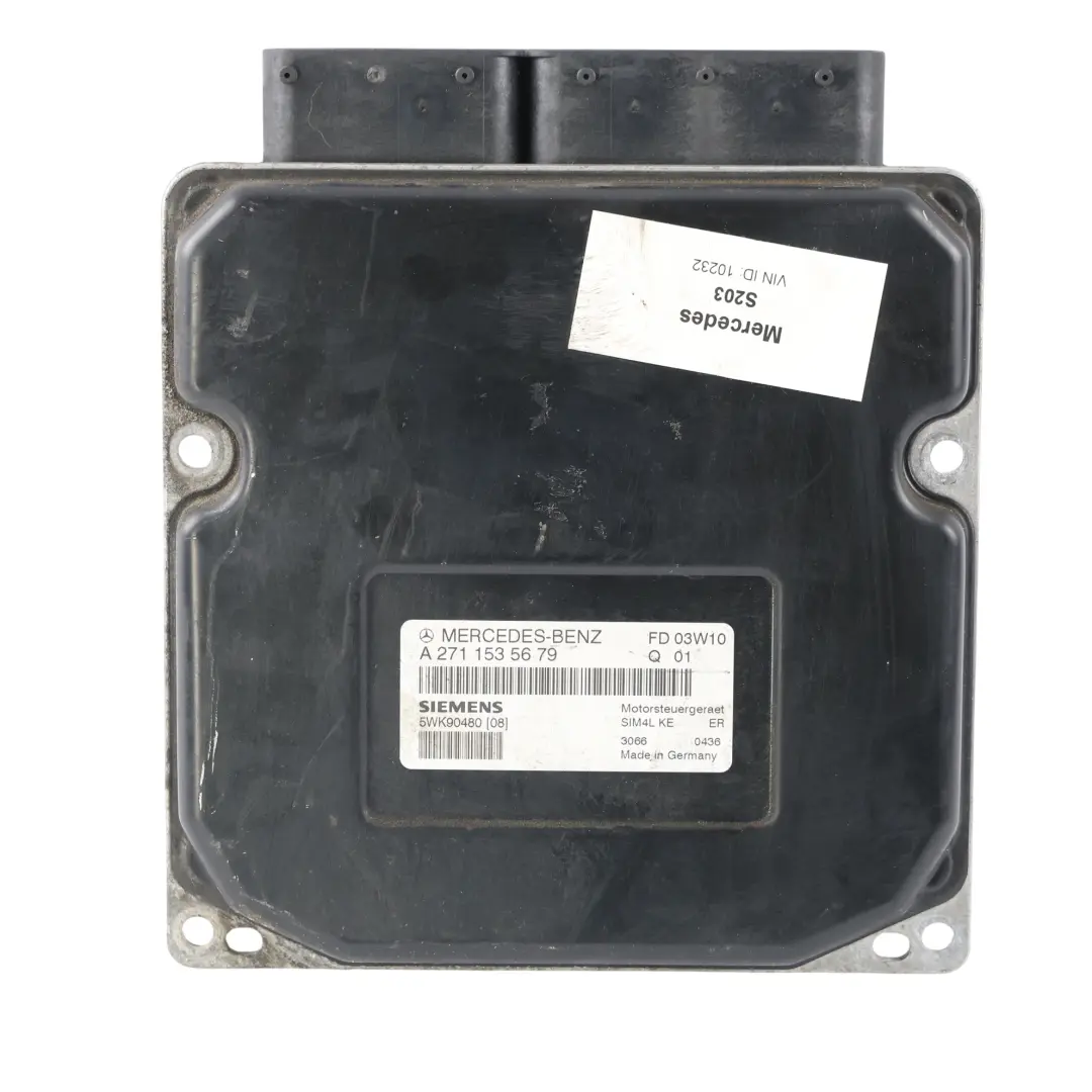 ECU Motor 1.8 Gasolina 163 HP Automático para Mercedes S203 con número de pieza A2711535679 Mercedes S203 ECU Motor 1.8 Gasolina 163 HP Automático - SKU A2711535679 - Número de pieza A2711535679