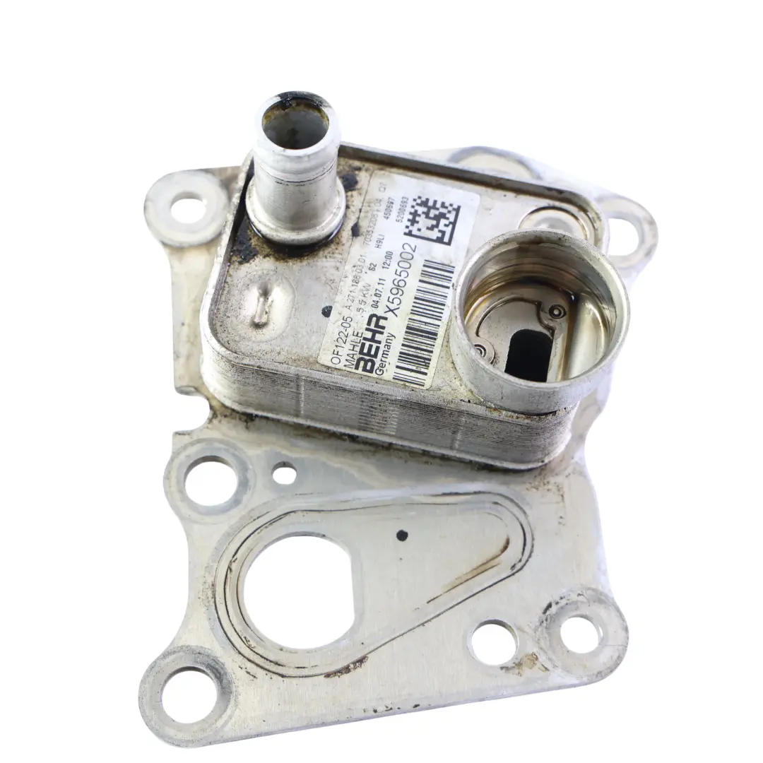 Oil Cooler C180 BlueEFFICIENCY 271820 to Mercedes W204 Engine with Part number A2711880301 Mercedes W204 Engine Oil Cooler C180 BlueEFFICIENCY 271820 - SKU A2711880301 - Part number A2711880301