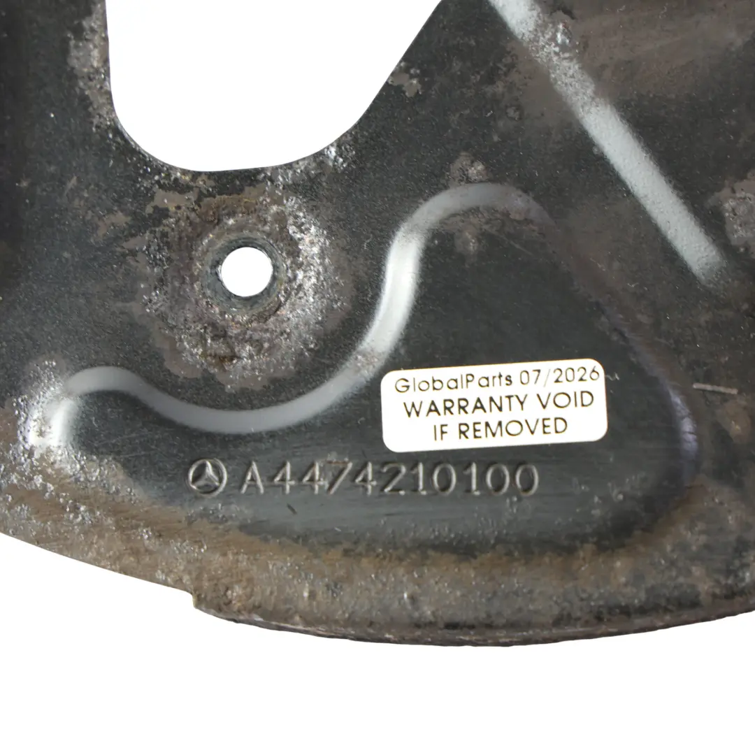 Disque Frein Plaque Cache Droit 114 CDI 651950 pour Mercedes W447 à propos du numéro de pièce A4474210100 Mercedes W447 Disque Frein Plaque Cache Droit 114 CDI 651950 - SKU A4474210100 - Numéro de pièce A4474210100